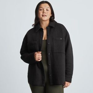 Everlane Organic Cotton Quilted Shirt Jacket Shacket